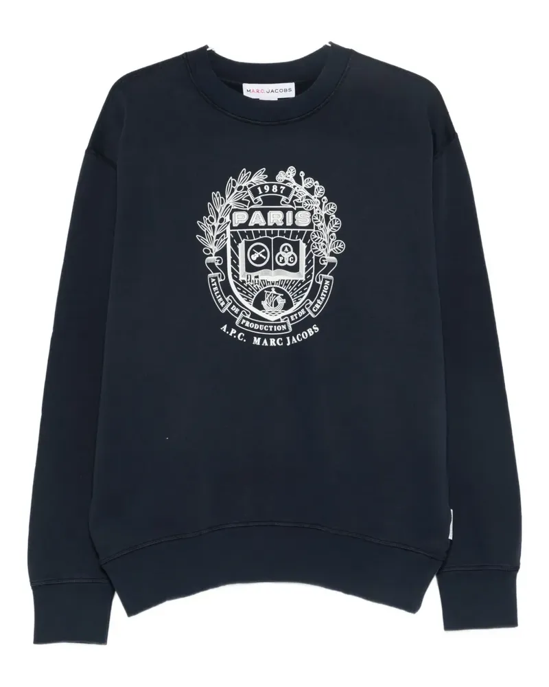 A.P.C. Pullover mit grafischem Print - Blau Blau