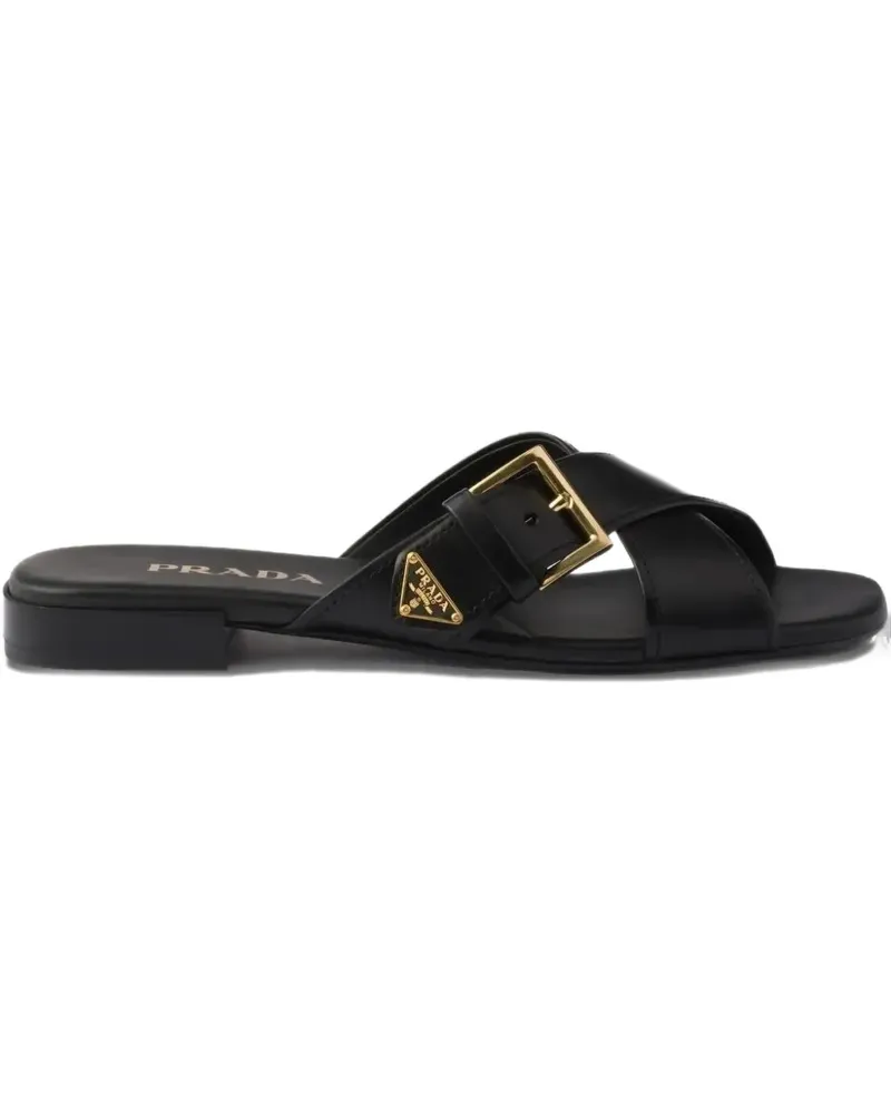 Prada buckle strap sandal - Schwarz Schwarz