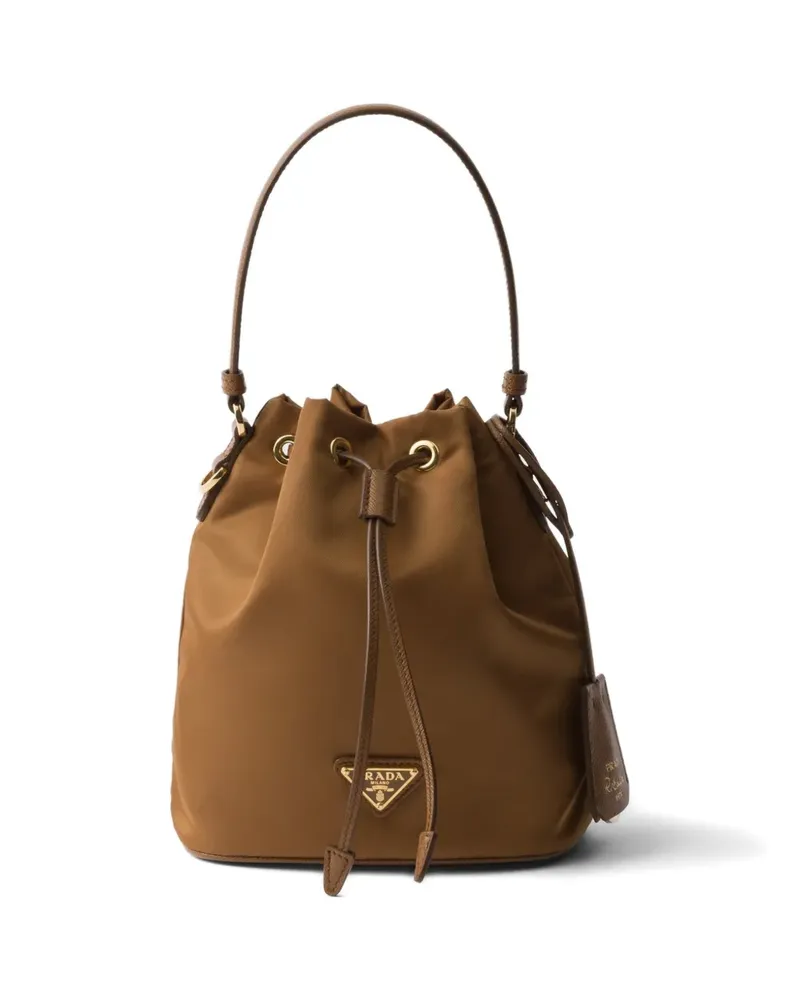 Prada mini Re-Edition 1978 bucket bag - Braun Braun