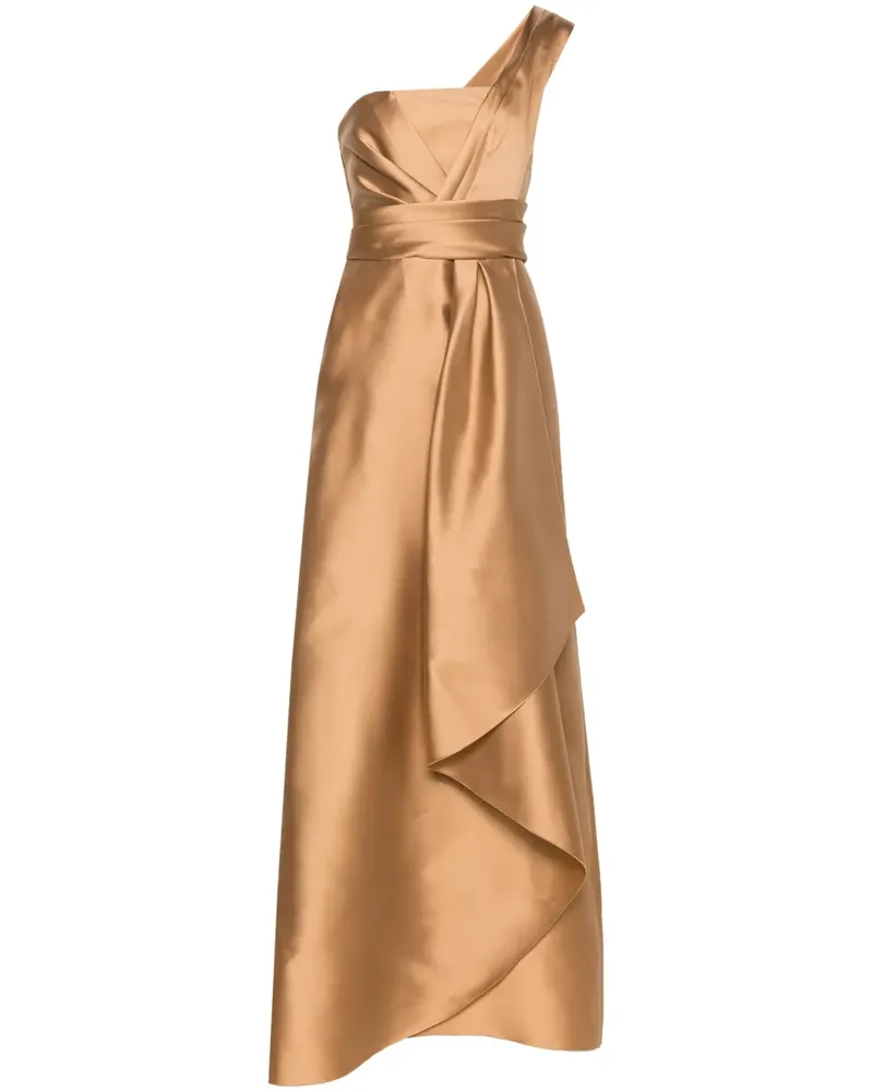 Alberta Ferretti Mikado One-Shoulder-Midikleid - Nude Nude