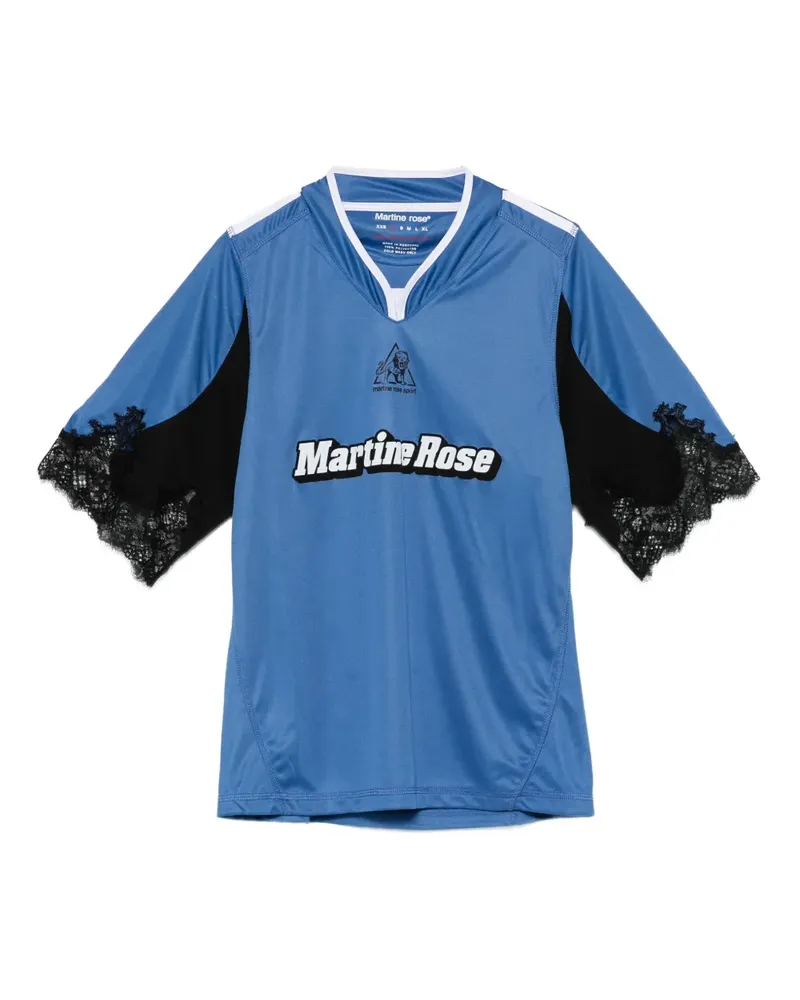 Martine Rose Football-Oberteil mit Spitzenbesatz - Blau Blau