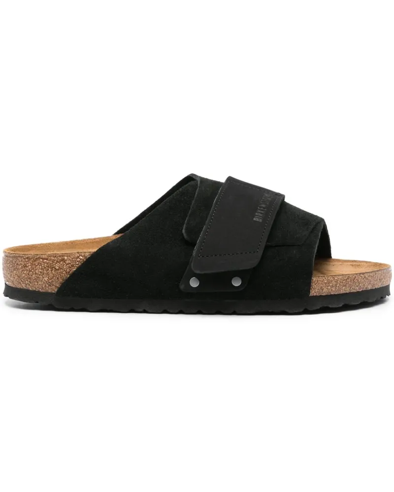 Birkenstock Kyoto Pantoletten aus Wildleder - Schwarz Schwarz