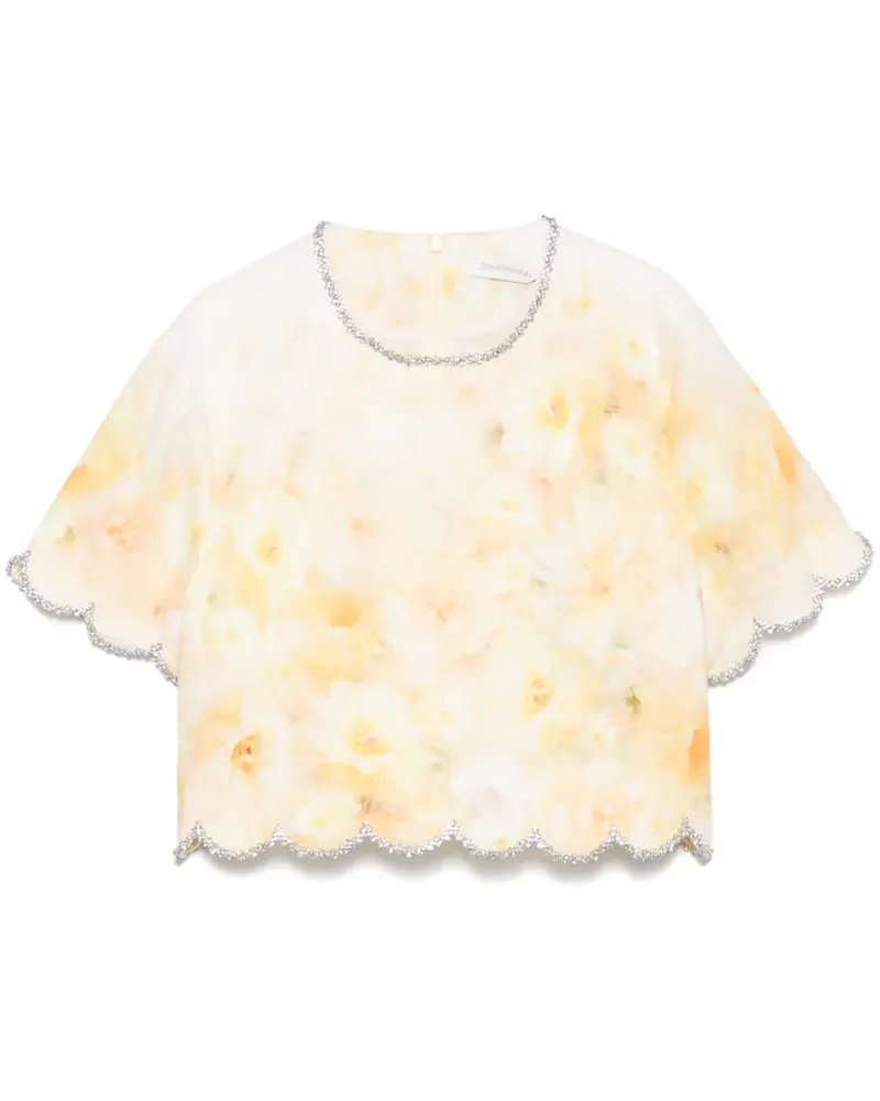 Zimmermann Crush Cropped-Top - Gelb Gelb
