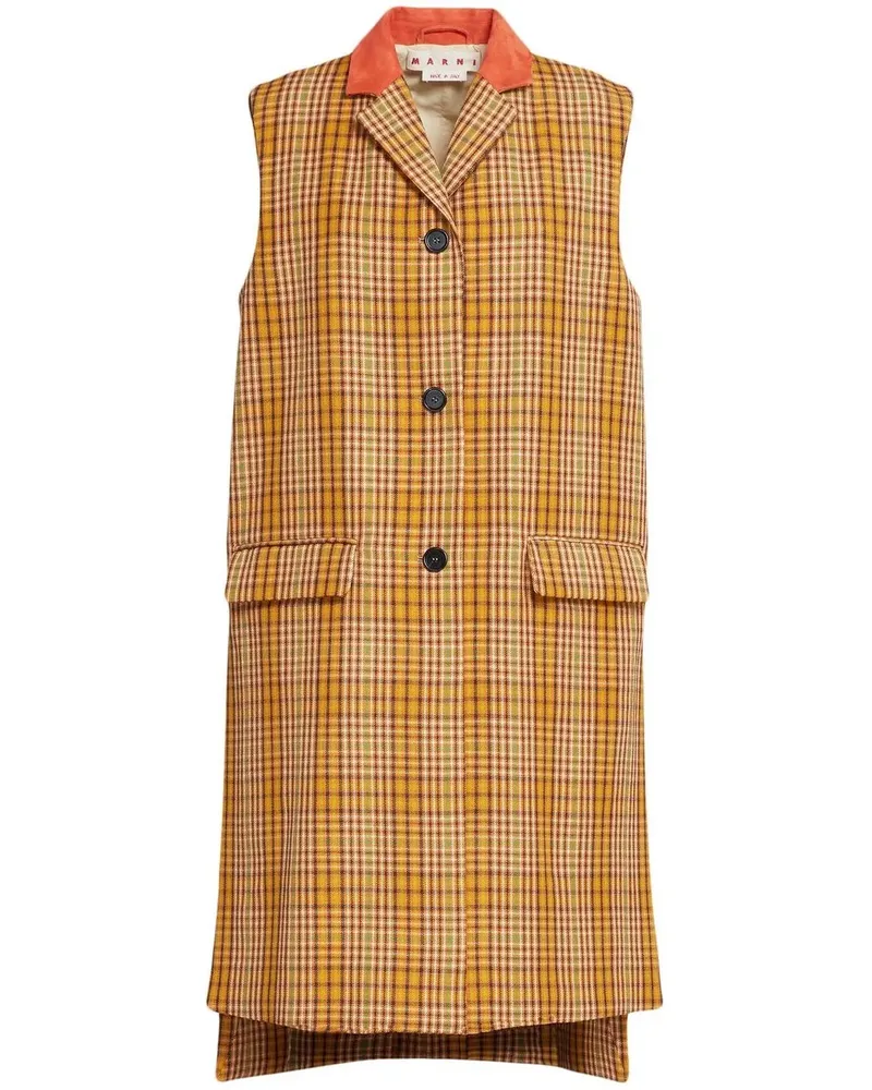 Marni Karierte Weste - Gelb Gelb