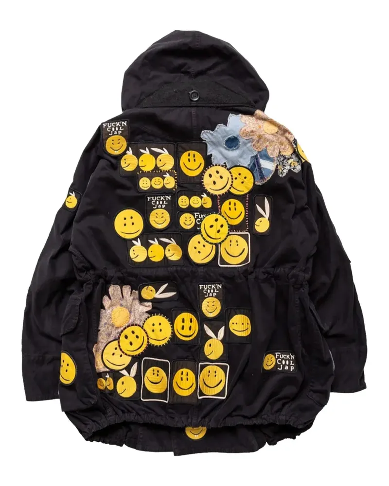 KAPITAL Katsuragi Ring hooded jacket - Schwarz Schwarz