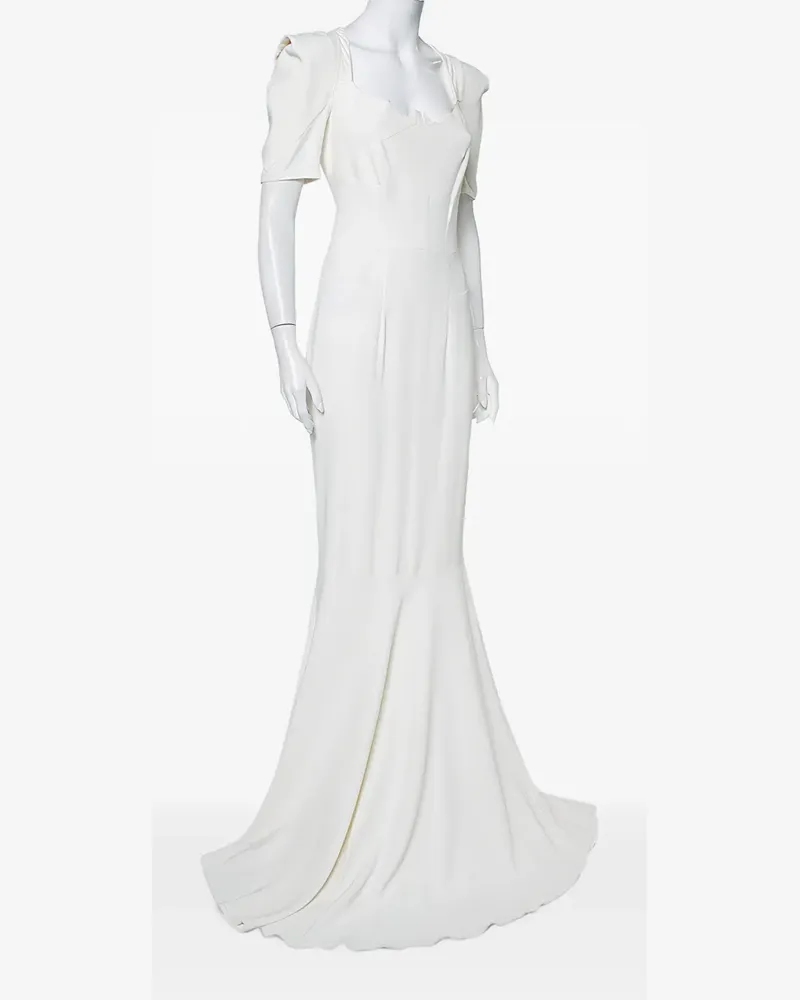 Roland Mouret Jansen Abendkleid mit Einsätzen - Weiß Weiß