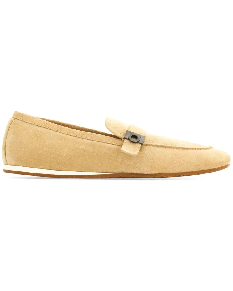 Ferragamo Hug Loafer aus Wildleder - Nude Nude