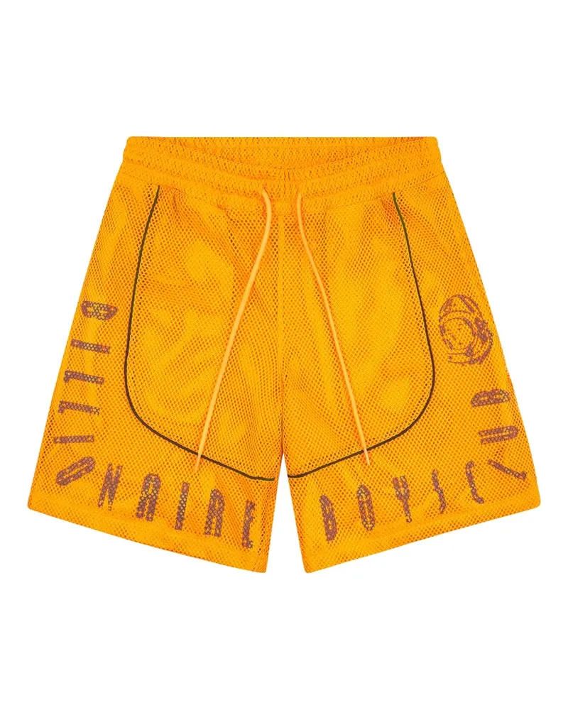 Billionaire Boys Club logo-print mesh shorts - Orange Orange