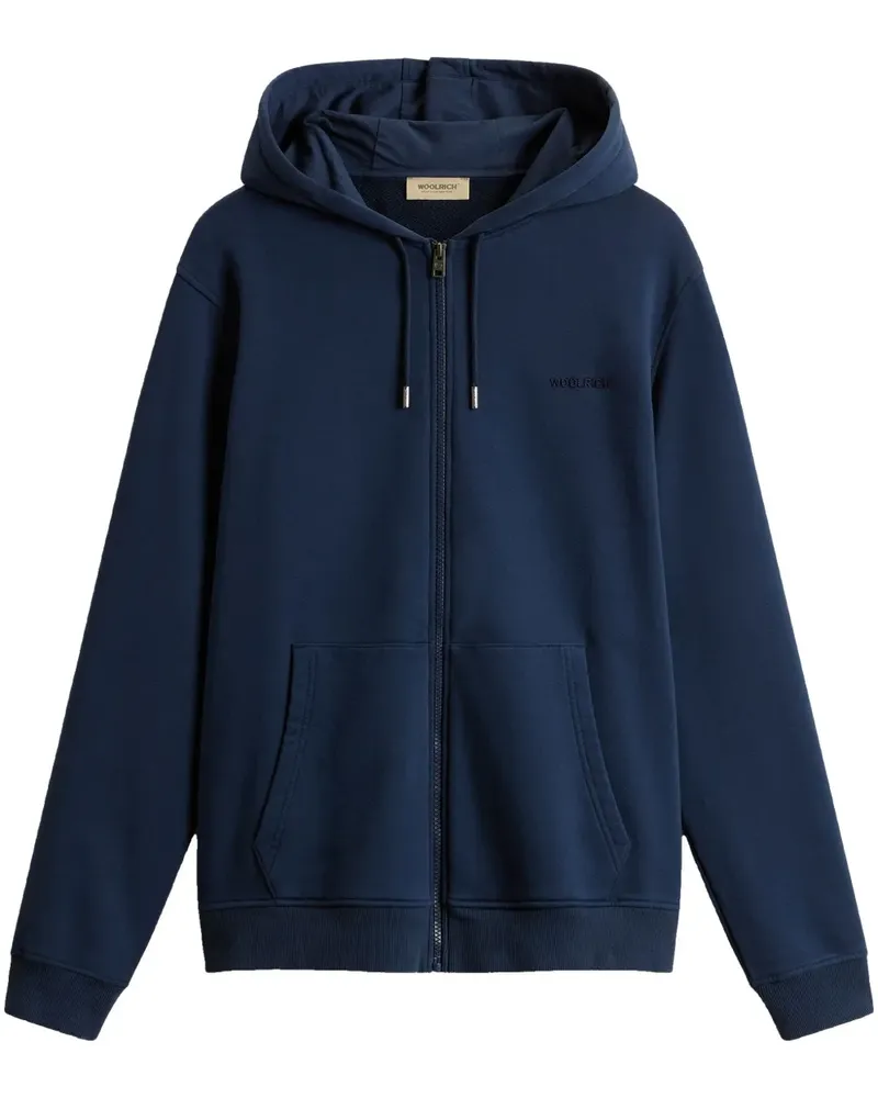 Woolrich Kapuzenjacke mit Reißverschluss - Blau Blau