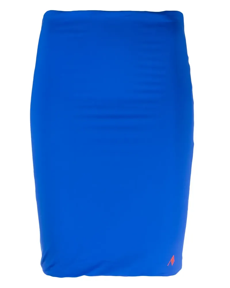 ATTICO Bleistiftrock mit Logo - Blau Blau