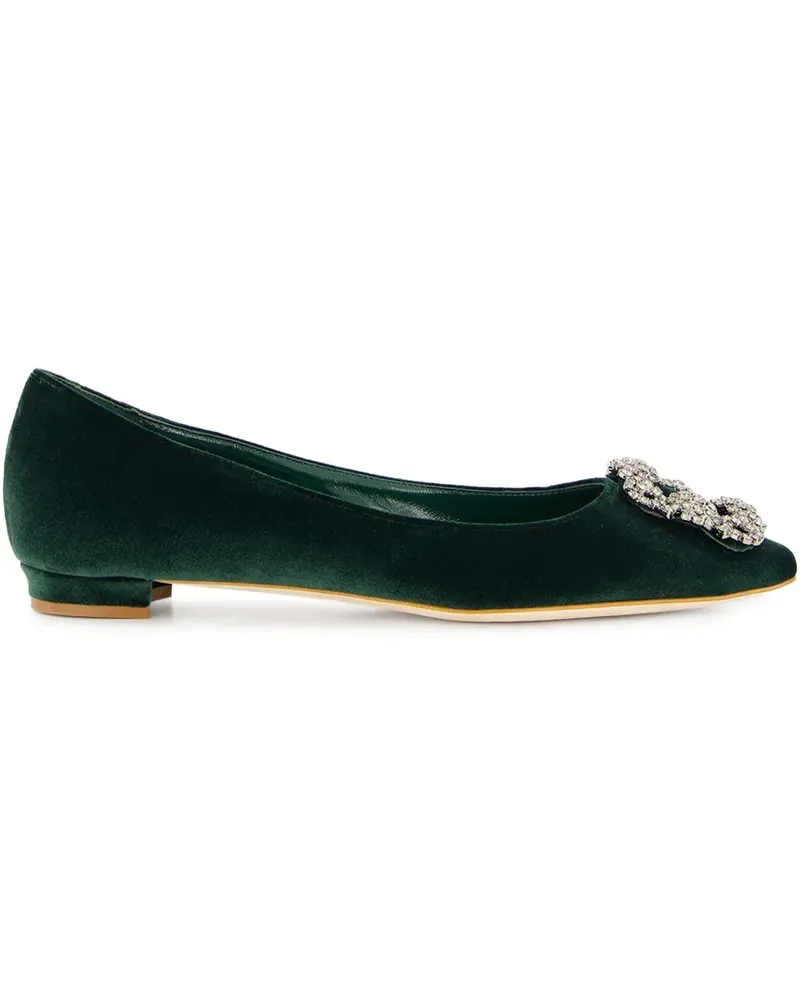 Manolo Blahnik Hangisi Ballerinas - Grün Grün