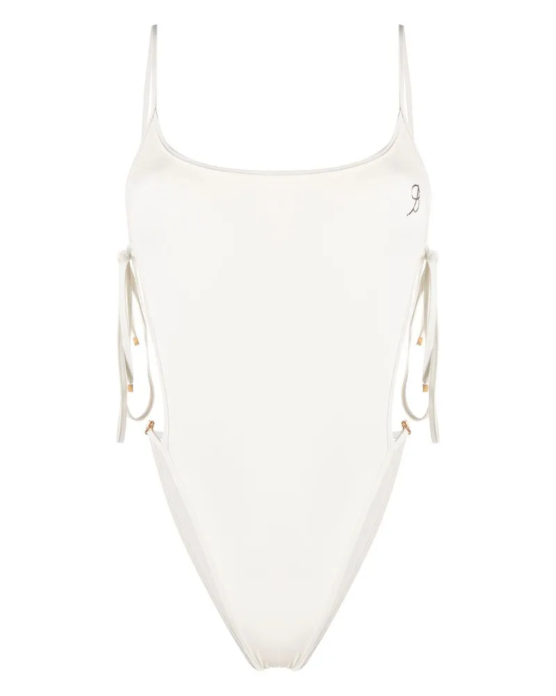 Blumarine Badeanzug mit Schnürung - Weiß Weiß