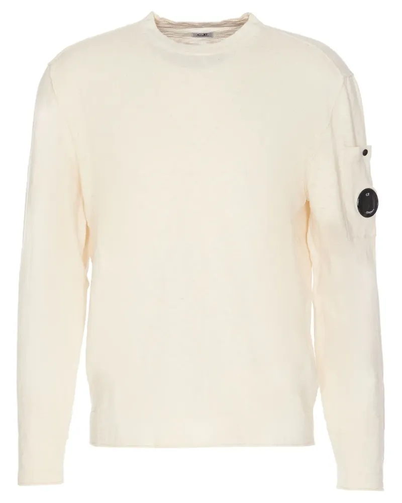 C.P. Company Pullover mit Lens-Detail - Weiß Weiß