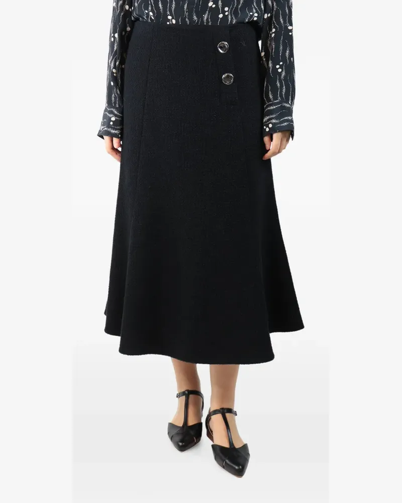 Jason Wu button-detail tweed maxi skirt - Schwarz Schwarz