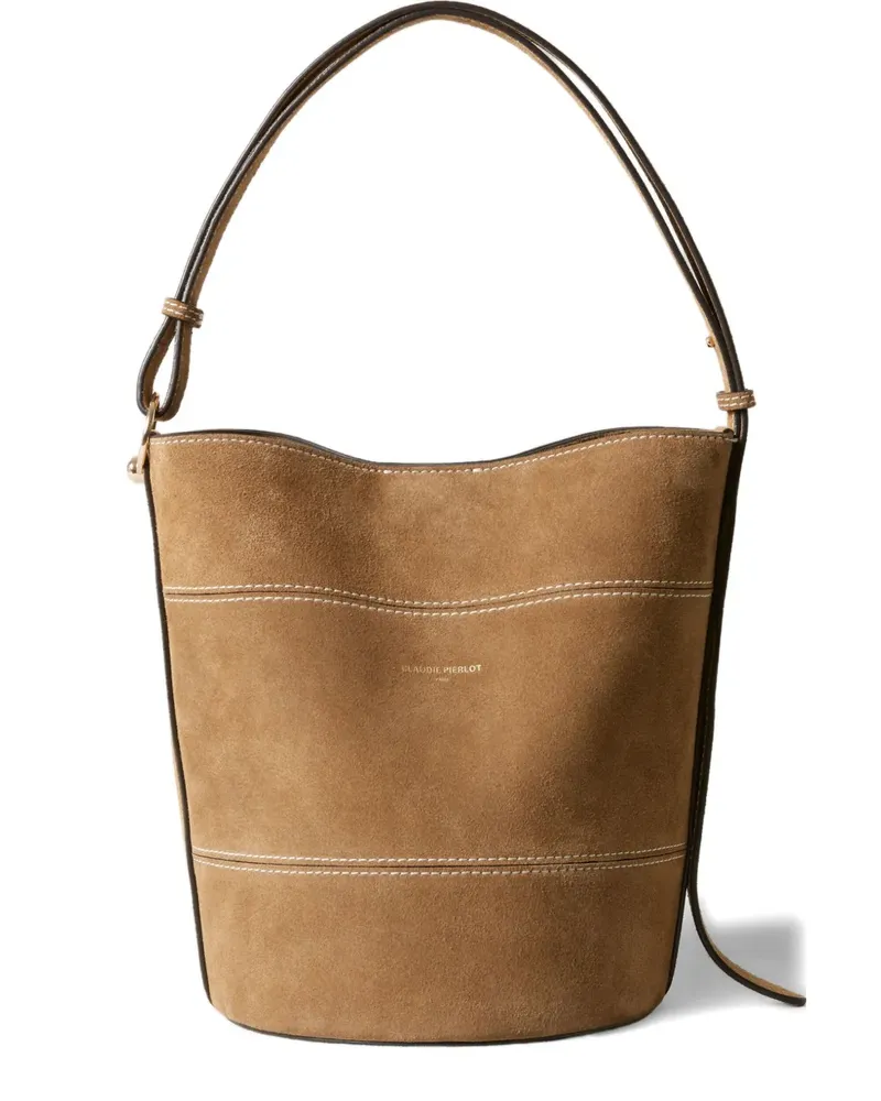Claudie Pierlot Beuteltasche mit Ziernähten - Nude Nude