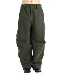 Ziggy Chen drop-crotch cargo pants Grün