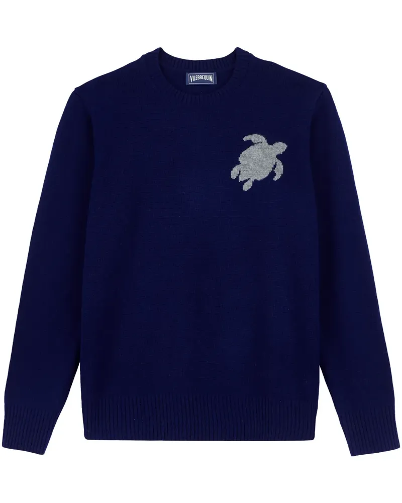 Vilebrequin Rayol Pullover mit Intarsien-Logo - Blau Blau