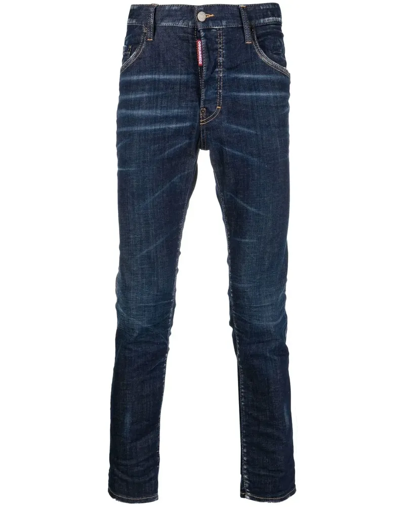 Dsquared2 Tief sitzende Jeans mit Batikmuster - Blau Blau