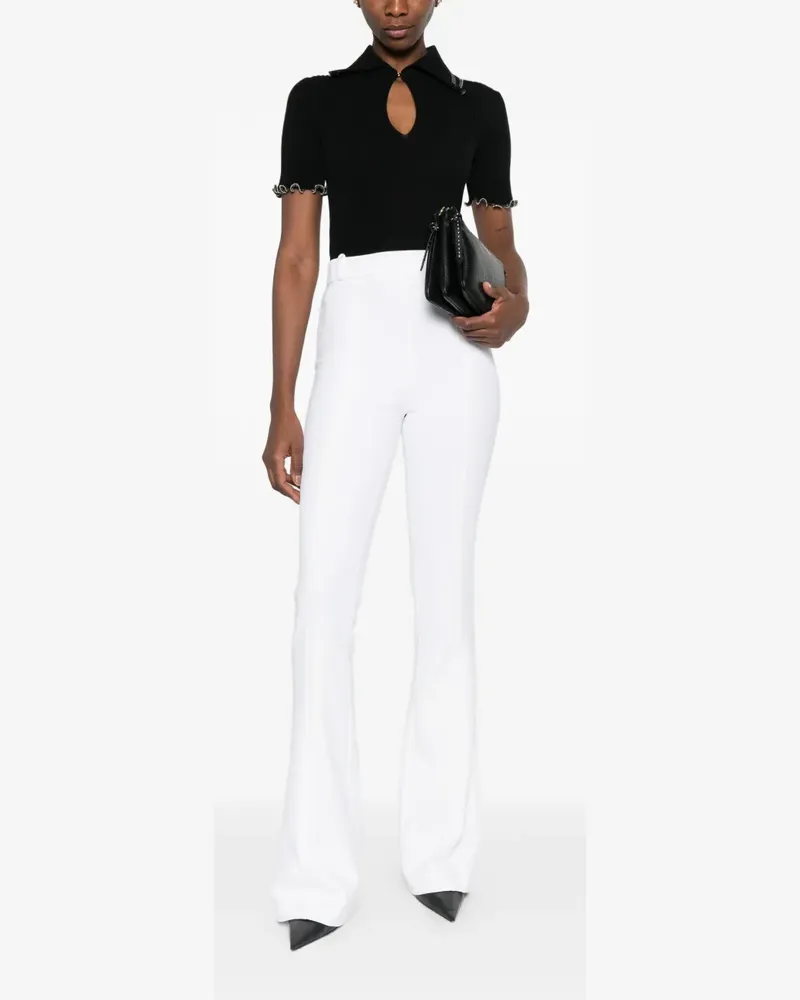 Pinko keyhole-collared polo shirt - Schwarz Schwarz