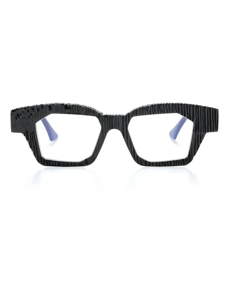 KUBORAUM Eckige K36 Brille - Schwarz Schwarz