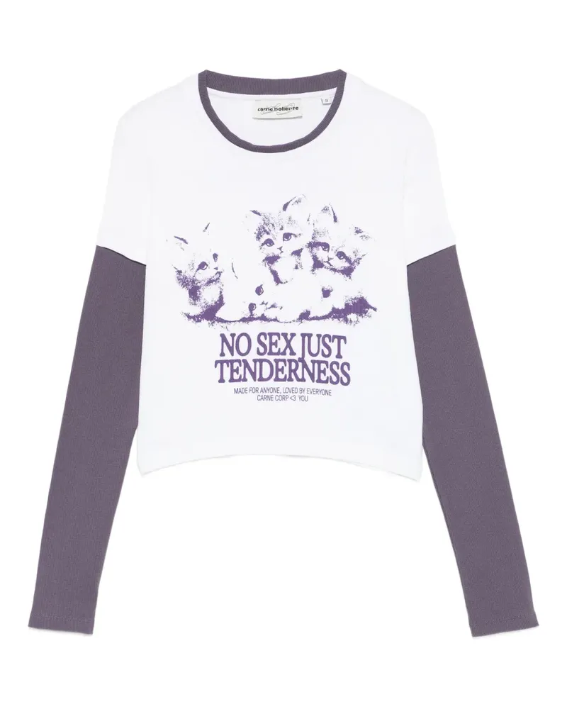 Carne Bollente Kitten Crush graphic T-shirt - Weiß Weiß