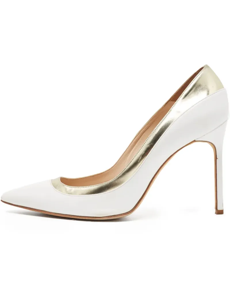 Manolo Blahnik Pumps 100mm - Weiß Weiß