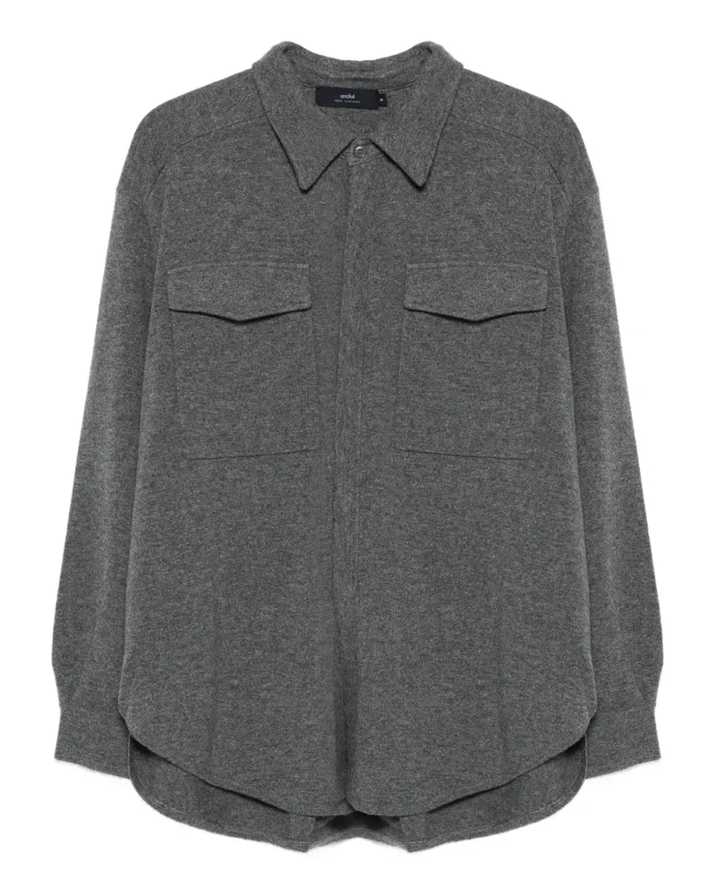 arch4 Hemdjacke aus Kaschmir mit Taschen - Grau Grau