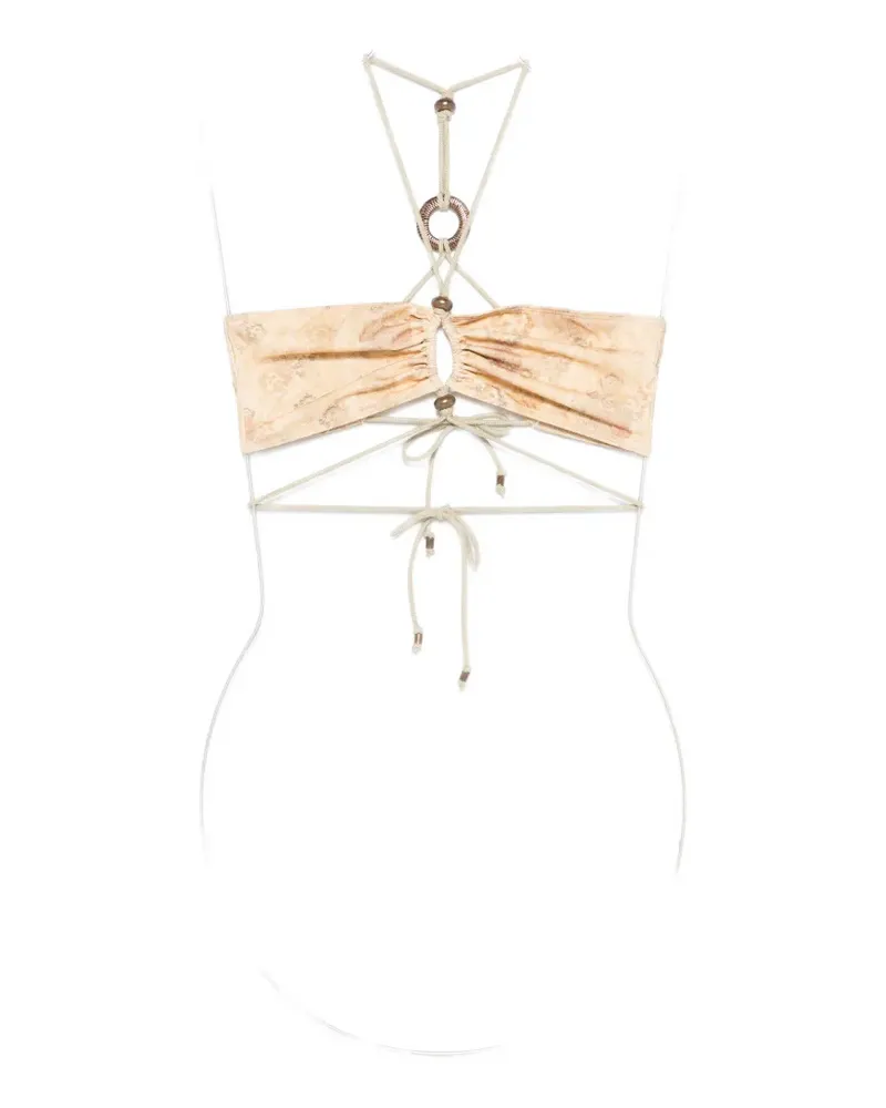 Isabel Marant Analia ring strap bikini top - Nude Nude
