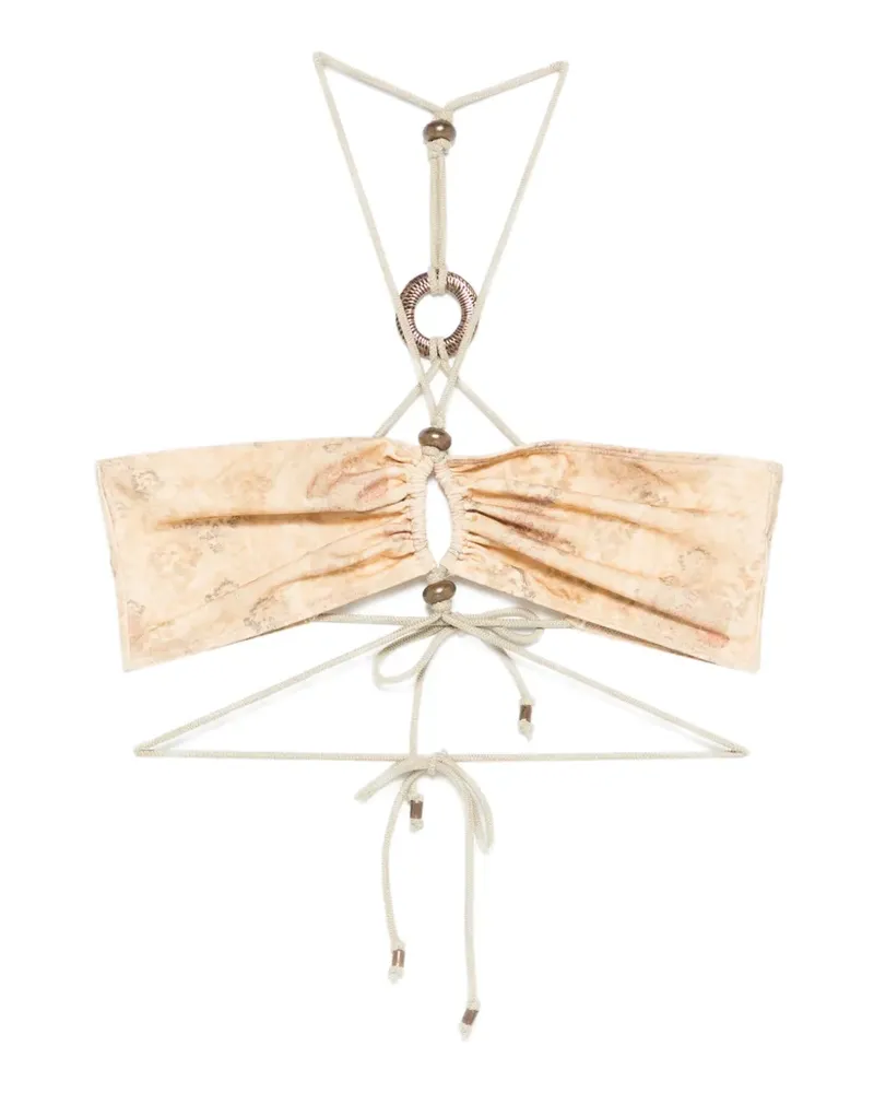 Isabel Marant Analia ring strap bikini top - Nude Nude