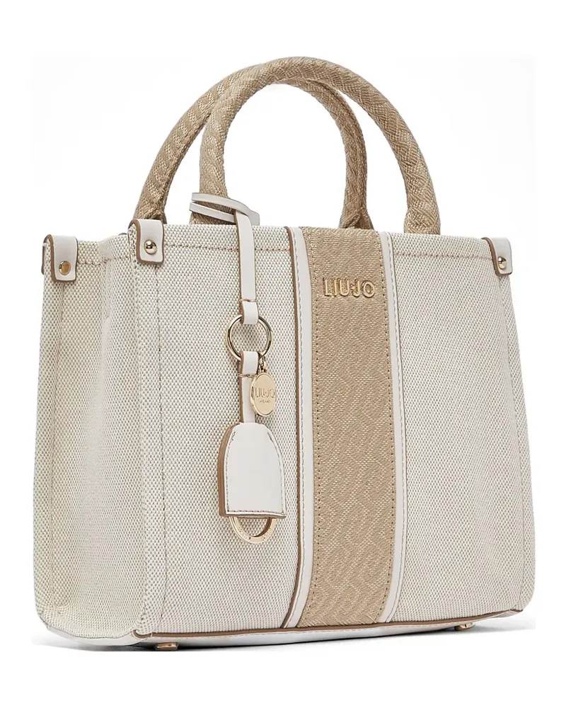 Liu Jo small patterned-jacquard tote bag - Nude Nude