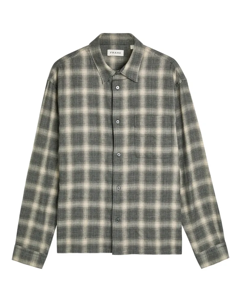 Frame Denim Kariertes Hemd - Grau Grau