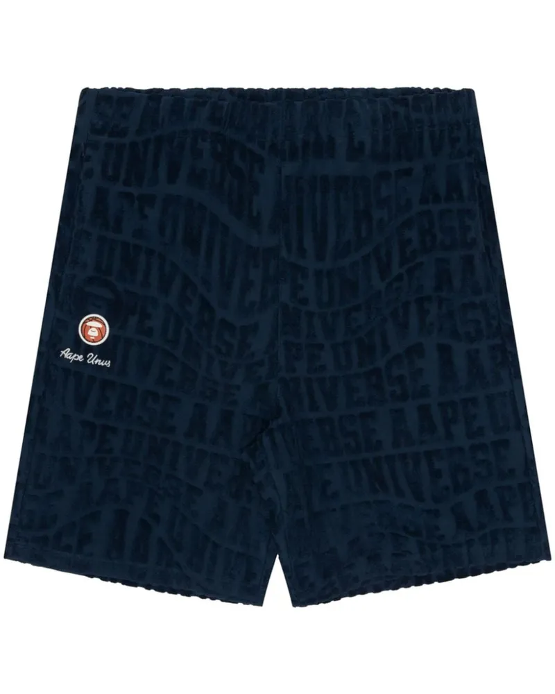 BAPE Frottee-Shorts Blau