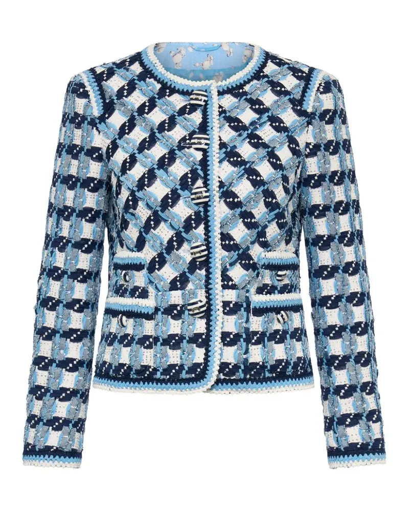 Maison Common striped tweed jacket - Blau Blau