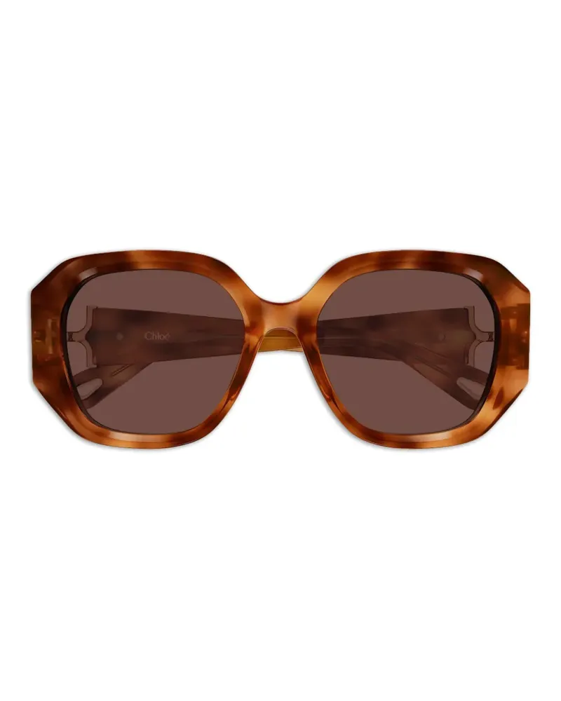Chloé geometric-frame sunglasses - Braun Braun