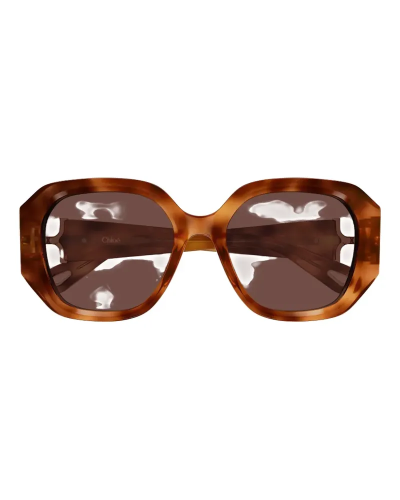 Chloé geometric-frame sunglasses - Braun Braun