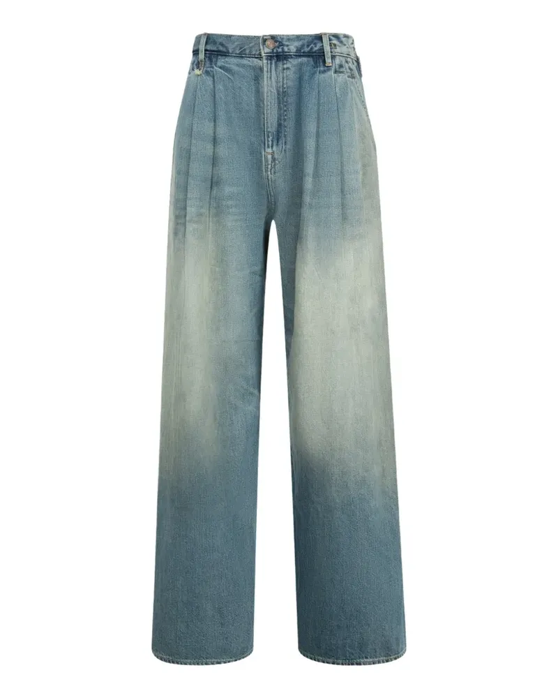 R13 Triple Pleat Jeans - Blau Blau