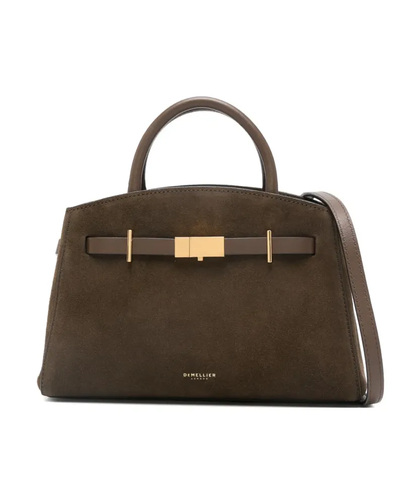 DeMELLIER small Hudson suede tote bag - Braun Braun