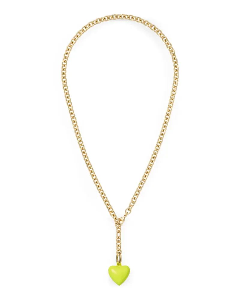 Roxanne Assoulin Mini Puffy Heart necklace - Gelb Gelb