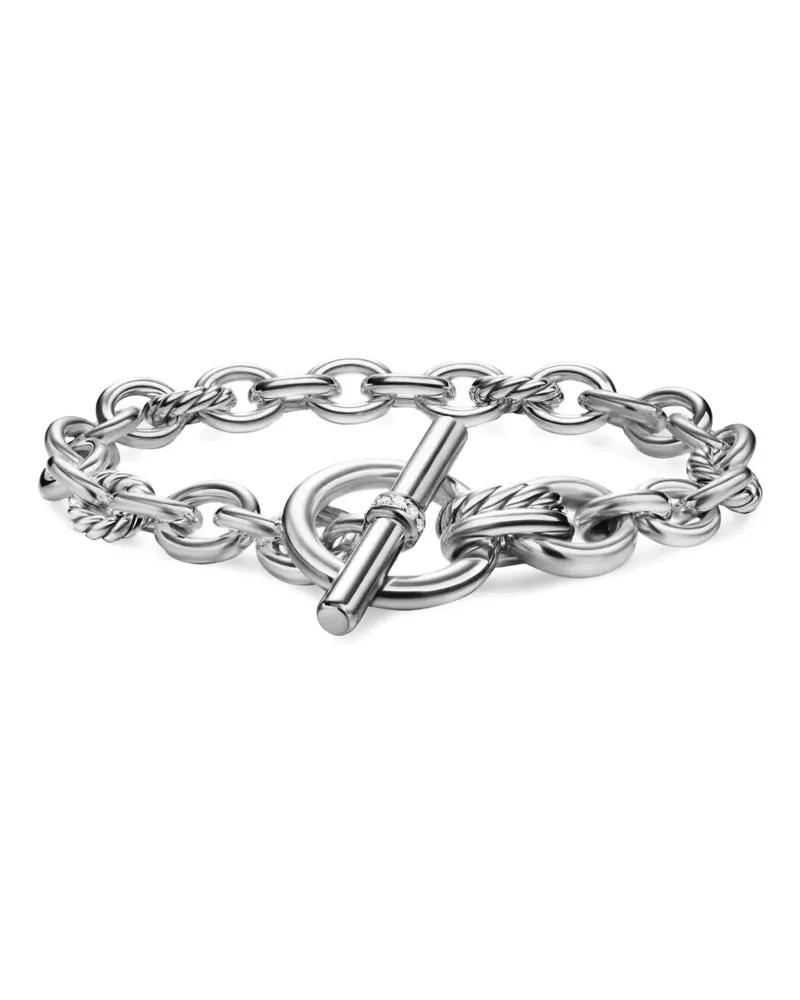 David Yurman DY Mercer® Toggle Chain Armband aus Sterlingsilber mit Diamanten Silber