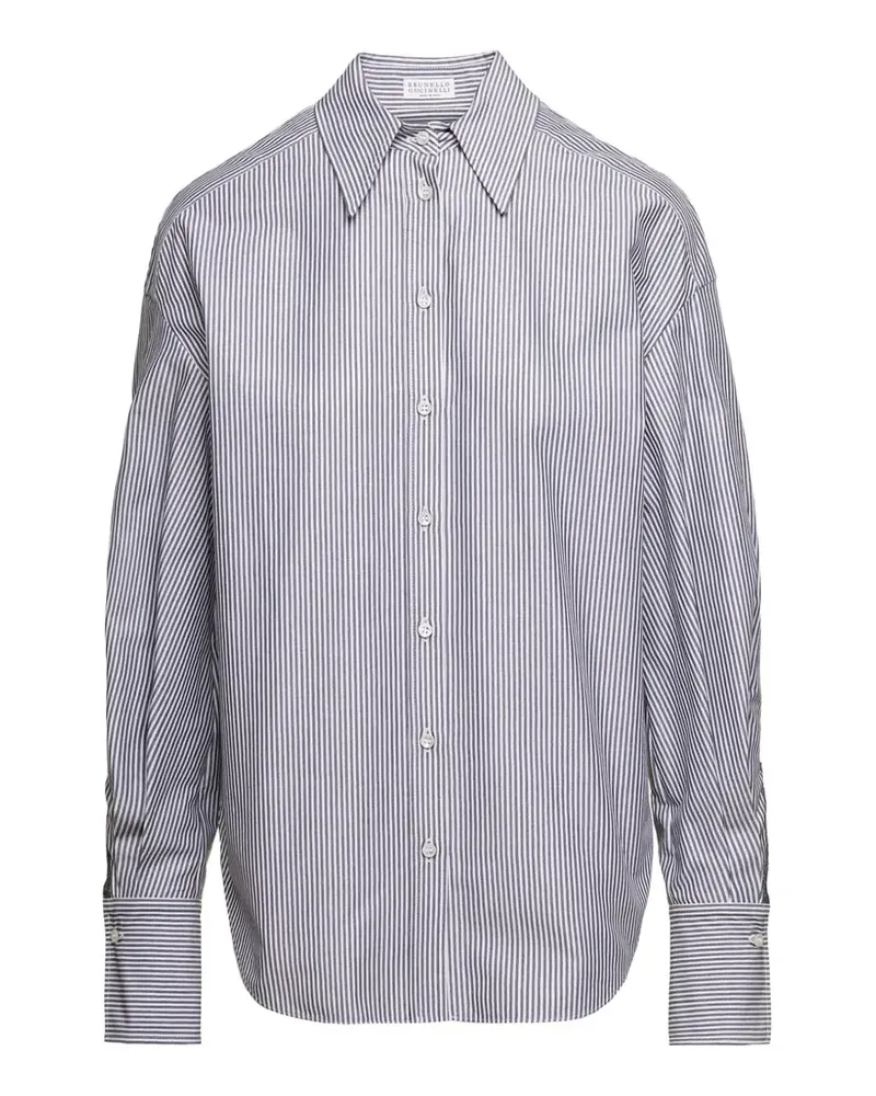 Brunello Cucinelli striped button-down shirt - Blau Blau