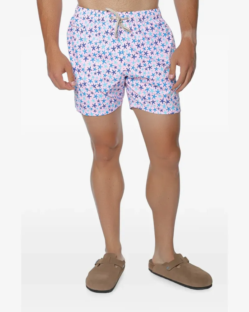 MC2 Saint Barth Lighting Micro Stretch Badeshorts mit Seesterne-Print - Rosa Rosa