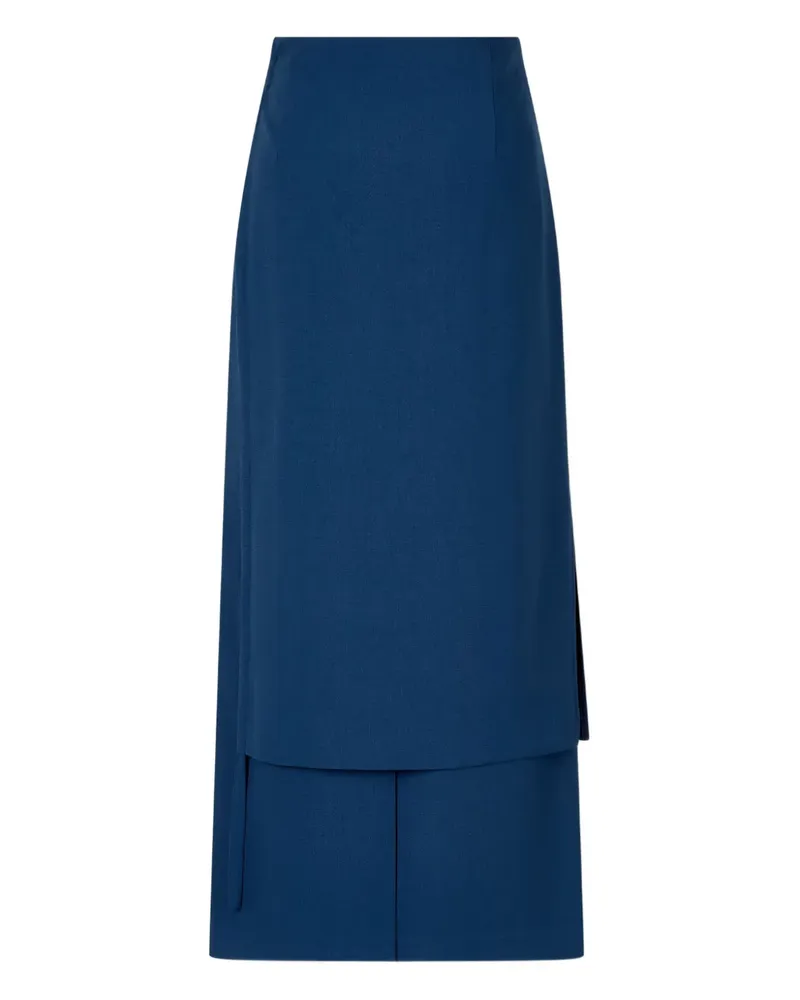 STUDIO TOMBOY buckle wrap long skirt - Blau Blau