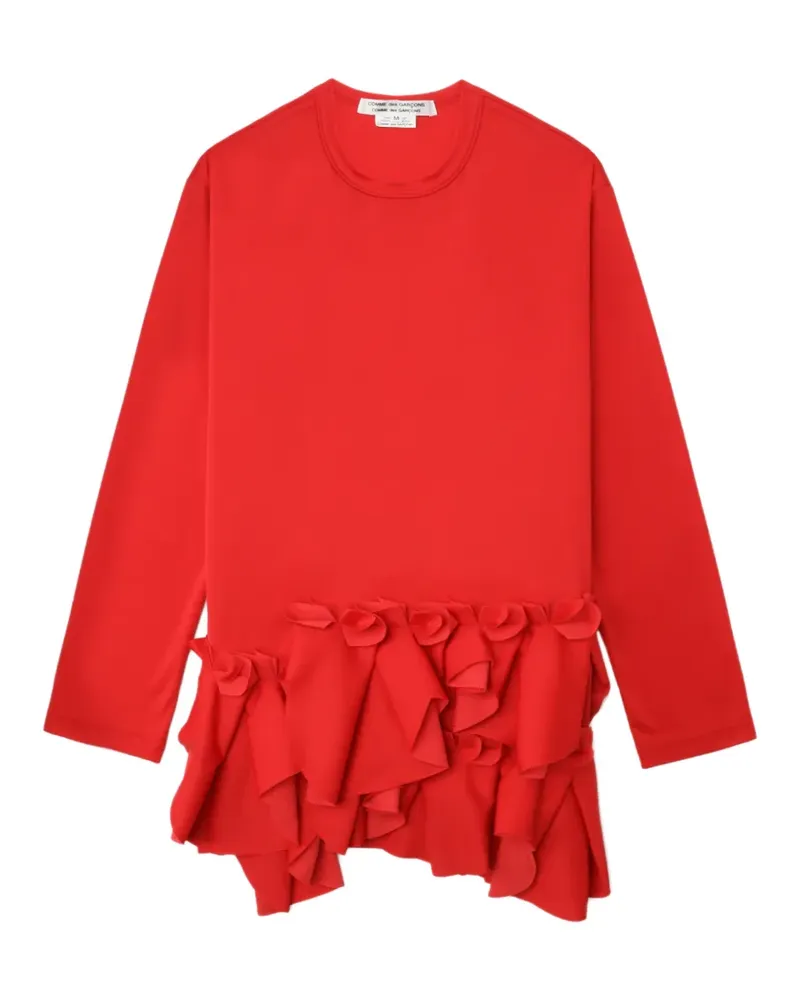 Comme des Garçons Oberteil mit Rüschensaum - Rot Rot