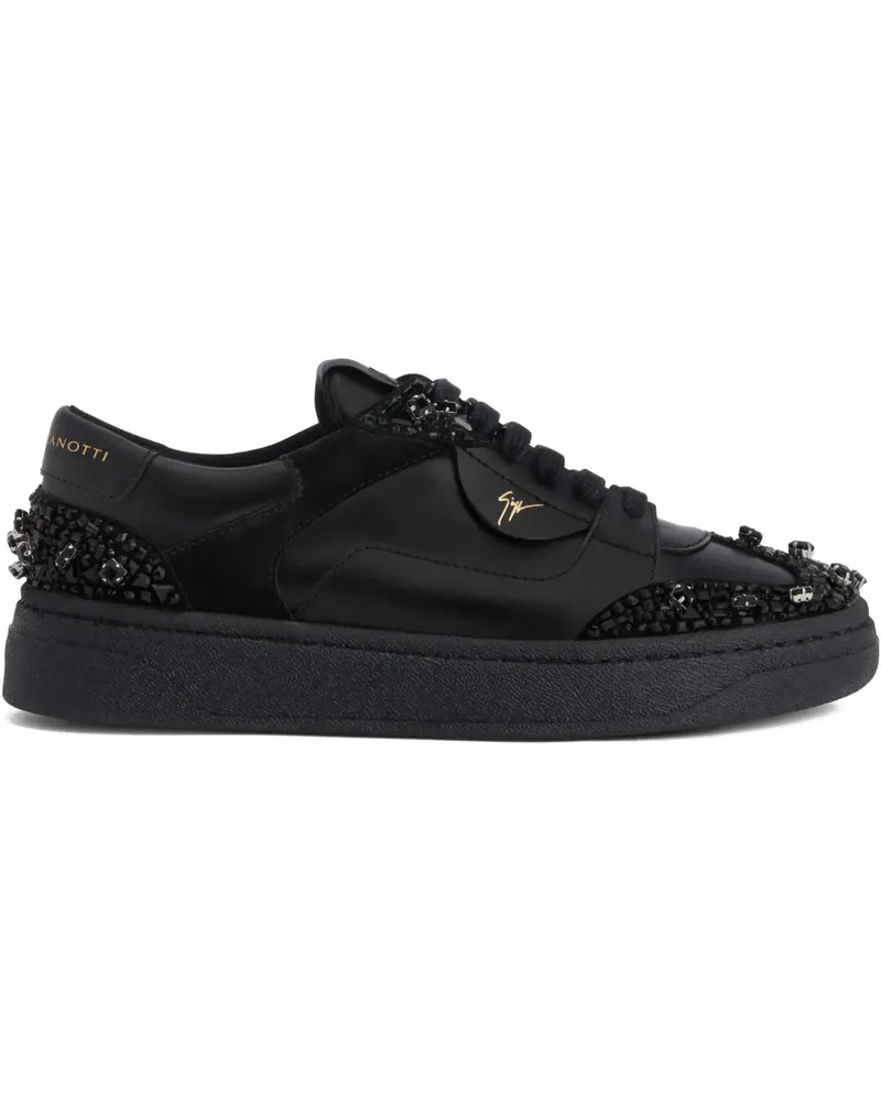 Giuseppe Zanotti GZ94 Sneakers mit Strassstickerei - Schwarz Schwarz