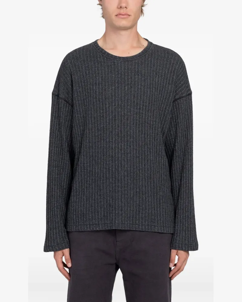 Mfpen Gerippter Bouclé-Pullover - Grau Grau