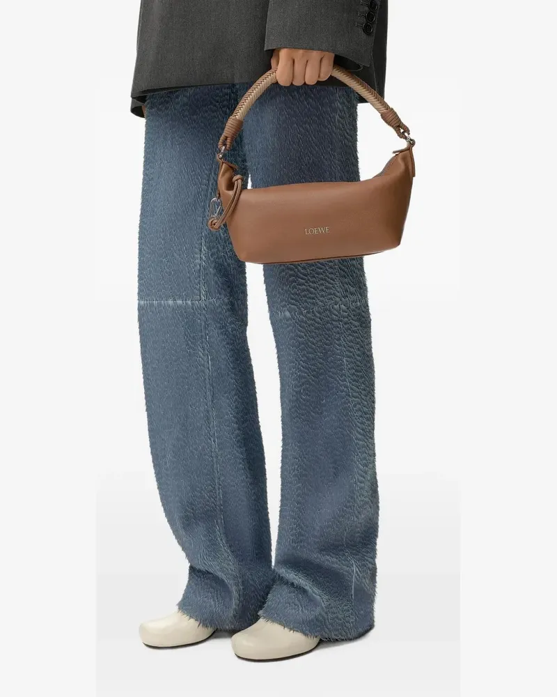 Loewe Cala Mini-Tasche aus weichem Nappalammleder - Braun Braun