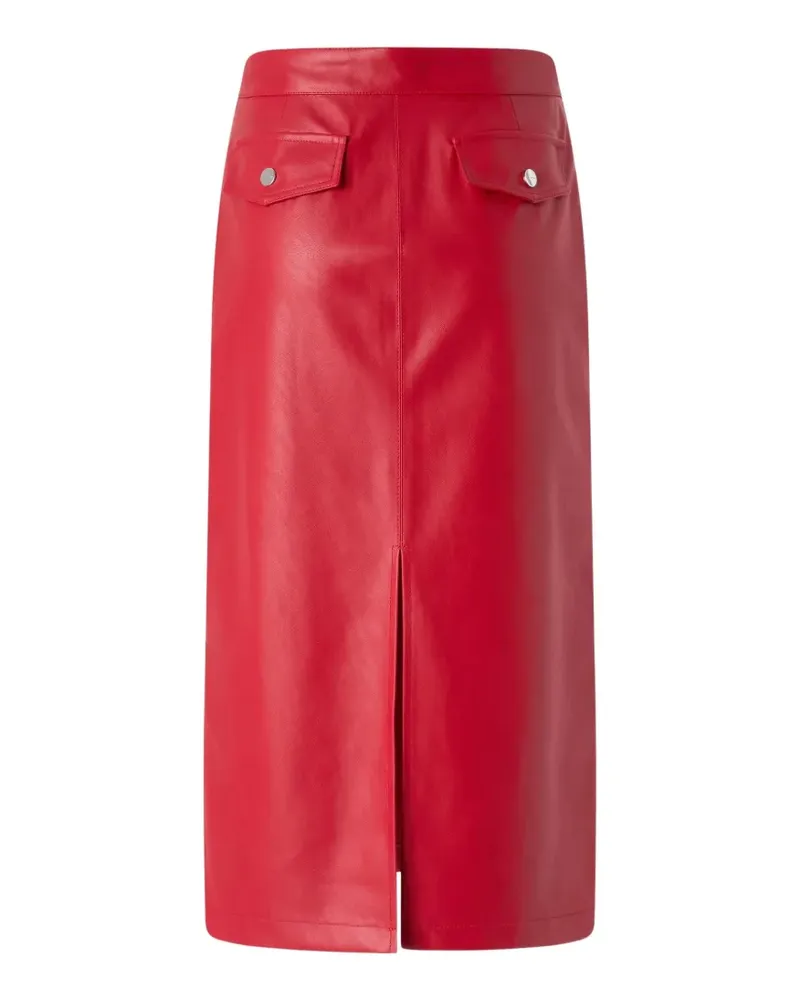 Pinko Midirock aus Faux-Leder - Rot Rot