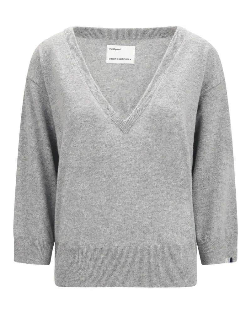 extreme cashmere Pearl Pullover mit V-Ausschnitt - Grau Grau