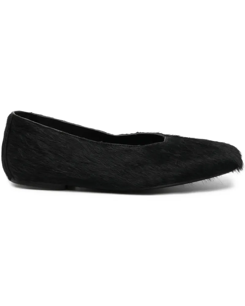 Rick Owens Ballerinas aus Leder - Schwarz Schwarz