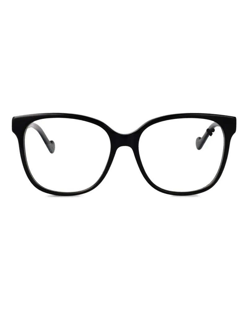 Liu Jo Eckige Brille mit Herzdetail - Schwarz Schwarz